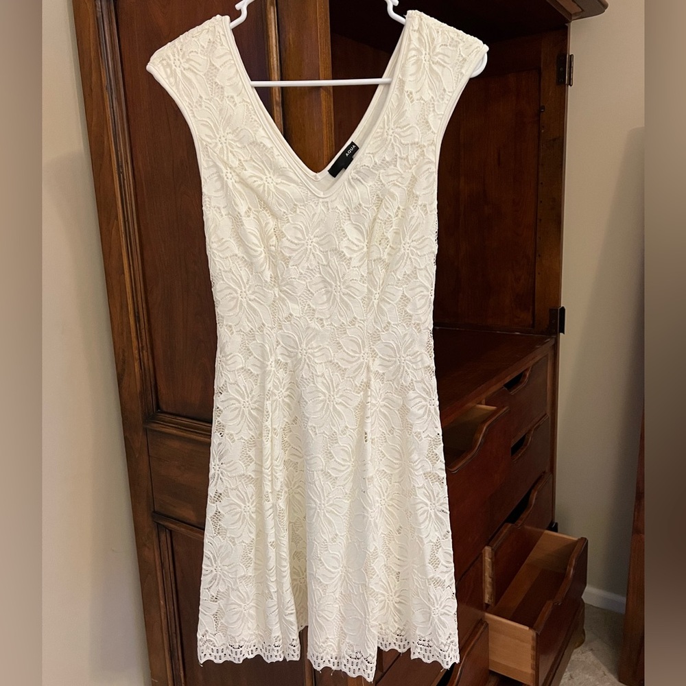 Aqua off white dress, size small.